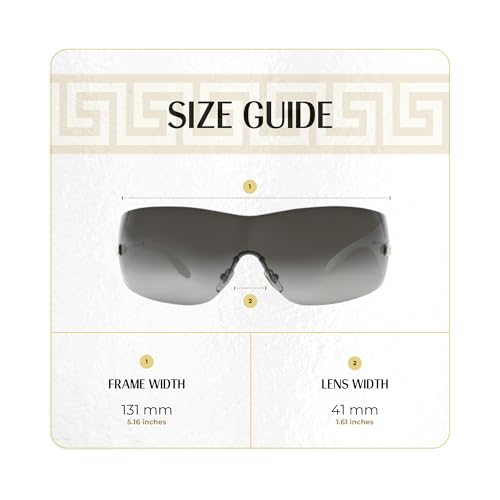 Versace VE2054 Wrap Square Sunglasses For Men For Women +BUNDLE with ACCESSORY EYEWEAR KIT4