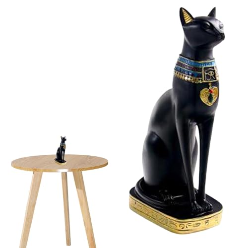 Hjatirace Figuras de Gato Egipcio, Estatua de de Gato Egipcio, Figura Coleccionable Antigua, estatuas de, decoración para decoración del hogar, Regalo de cumpleaños