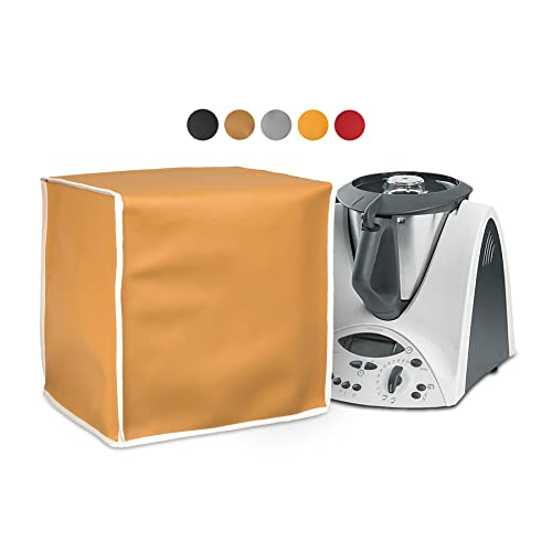HOMELAY Custodia di qualità premium compatibile con Bimby Thermomix TM31 Produzione artigianale. Materiale ecopelle antimacchia, antibatterica. Copertura in vari colori (Camel)