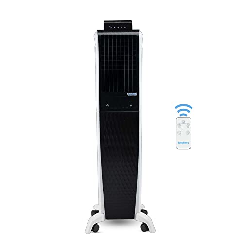 Symphony Diet 3D 55i+ Portable Tower Air Cooler For Home with 3-Side Honeycomb Pads, Magnetic Remote, i-Pure Technology and Automatic...