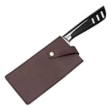 Funda de piel para hacha de carnicería, funda para hacha de carne, funda protectora de bordes para cuchillos, funda impermeable, reutilizable, resistente a pinchazos para verduras y carniceros