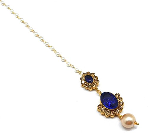 Small Size Maang Tikka with Crystal & Pearl (Blue LCD) (B07DGGGPMX) Amazon Price History, Amazon Price Tracker