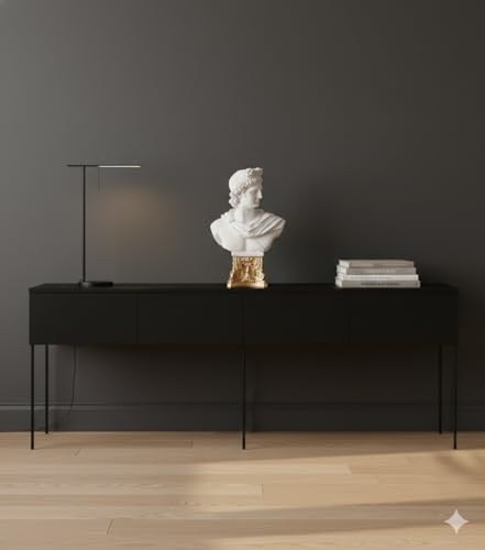 Image of Sankalan's Classical Roman Bust Statue, White and Gold, Decorative Home Accent