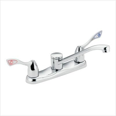Moen CA8798 Commercial Two-Handle Wrist Blade Kitchen Faucet, Chrome