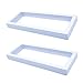 Tiardey 2Pcs Espositore a Cornice Galleggiante 3D Display Box per Monete Gioielli Collana Orecchino Medaglioni Pietre Vetrina Gioielli Sospensione in Pet - 230 * 90mm Bianco