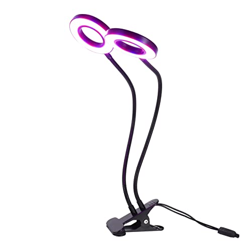 Lampe de croissance à clipser avec col de cygne flexible et éclairage LED