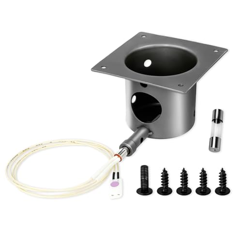 Devvicoo Fire Burn Pot & Hot Rod Ignitor Kit, Traeger Replacement Parts & Pit Boss Pellet Grill Smoker, Pit Boss Igniter Replacement with Screws and Fuse for Home Smoking & Grilling