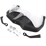 JIN YAO バイク ナックルガード ハンドガード フロントガラス セット 半透明 防風 防寒 適用車種 NC700X/750X 2013-2025 CB650F CTX700 オートバイ スクータ - ホワイト