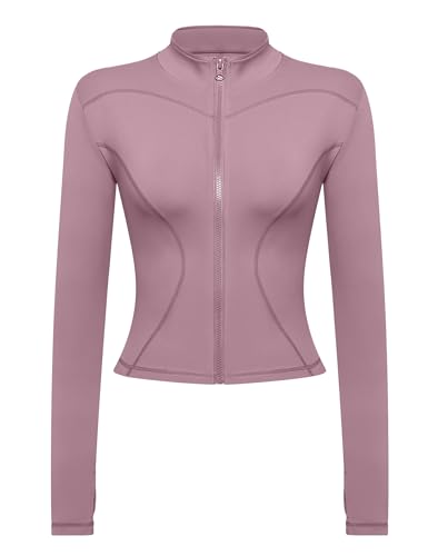 Gyabnw Funktionsshirt Damen Langarm Sportshirt Atmungsaktiv Laufshirt Damen Sportjacke Tops Gym Oberteil mit Daumenloch Fitness Wandern