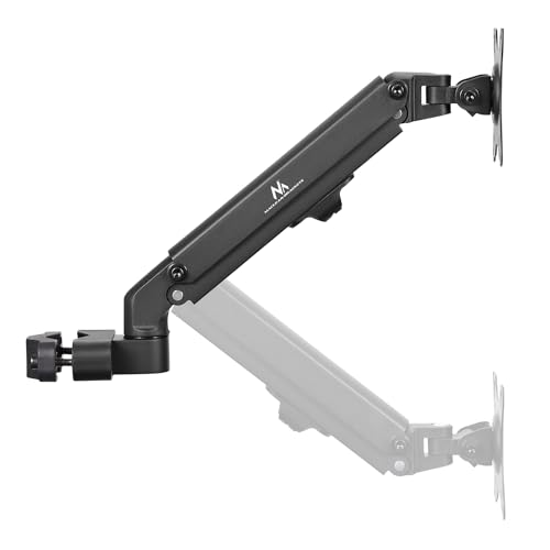 Maclean MC-459 Monitor Holder 17"-27" Pole Mount Arm 28-60mm Full Motion Flat & Curved Screens 7kg VESA 75x75 100x100 Swivel Tilt Rotate Universal Monitor Mount - Image 4