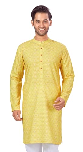 Image of Studio Shringaar Men's Cotton Relaxed Fit Straight Kurta