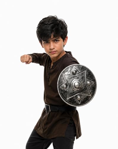 Image of BookMyCostume Toy Weapon Shield & Warrior Accessory Collection - Prop Toy Swords, Axes, Tridents, Shields & Battle Gear for Halloween, Role-Play, School Annual Day & Gifts | For Props & Themed Events