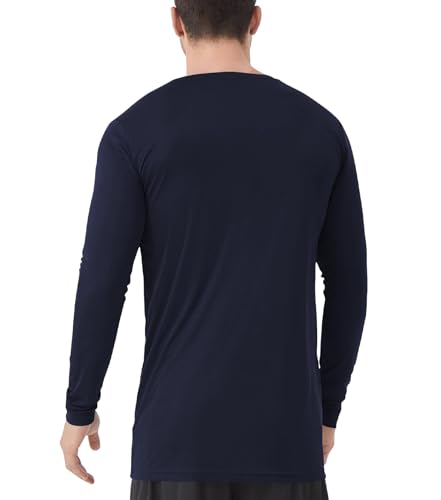 Image of Mens Tall Rash Guard Long Sleeve T Shirts-UPF 50+ Sun Protection Swim Tee