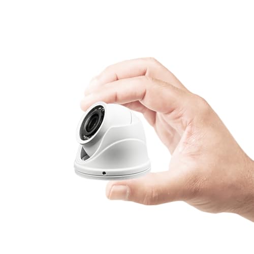 2MP 1080p Mini caméra de sécurité dôme – 4 en 1 AHD/TVI/CVI/CVBS, objectif 3,6 mm, vision nocturne infrarouge, résistant aux intempéries, caméra de...