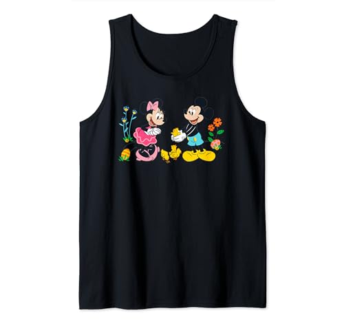 Débardeur Mickey et Minnie Mouse de Pâques pour femme en coton