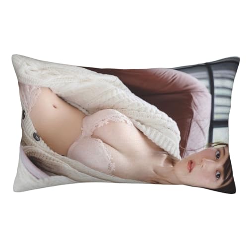 SYPPCH 枕カバー,長方形 抱き枕カバー 生田絵梨花人気 い かわいい 装飾枕カバーソファー ベッド リビング クッションカバー ルまくらカバー 寝室用 両面印 おしゃれ柄 柔らかく快適な 肌に優しい 隠しファスナー 色褪せない 軽量 60x40cm
