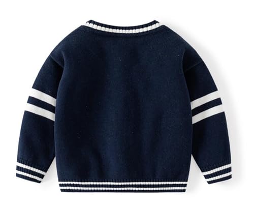 Boys Girls School Uniform Cardigan Sweater Soft Cotton V-Neck Soft Cotton Knit Outerwear2