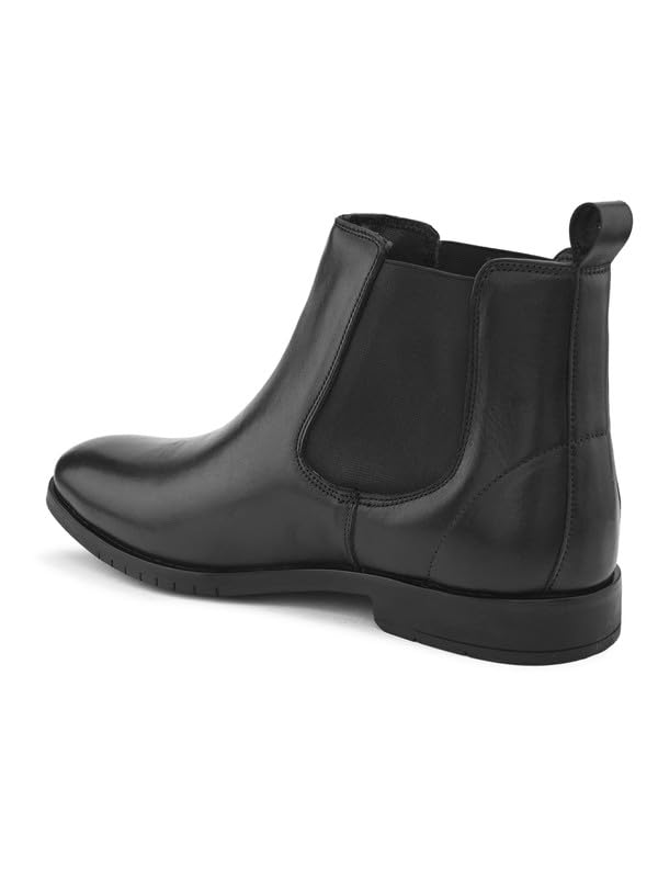 Image of Men's Genuine Leather Chelsea Boots I Premium Comfortable Slip-On Ankle Boots I Cushioned insole I Anti slip sole I Durable Stylish Leather Boots for Office & Daily Use