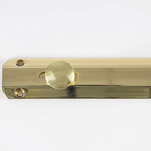 Surface Bolt C/W Extruded Keeper Flat & Angle Keeper, Polished Brass, 150 mm (6") - Image 4