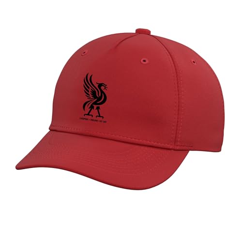 Liverpool England Est. 1207 Colossal Liverbird Black Print Adjustable Printed Baseball Hat Red