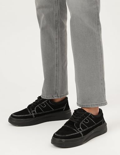Image of Marks & Spencer Cotton Mix Plain Straight Fit Jeans T576013KGREY (XS)