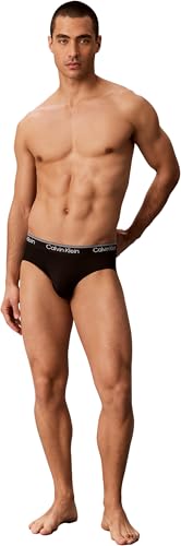 Calvin Klein Herren-Slips, Schwarz/Bronze Flash Wb/Schwarz/Oliv, L – Ansicht 4