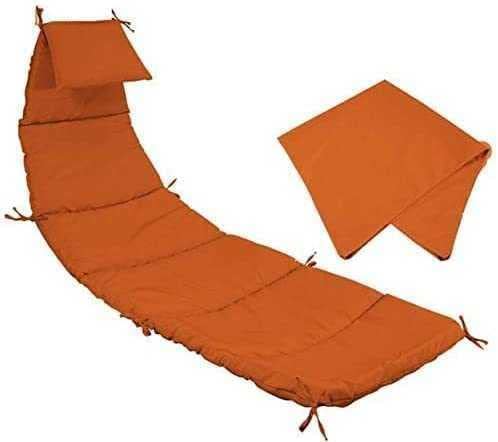 Juego de cojín y paraguas de repuesto para silla colgante para exteriores, accesorios para tumbona al aire libre (silla no incluida)