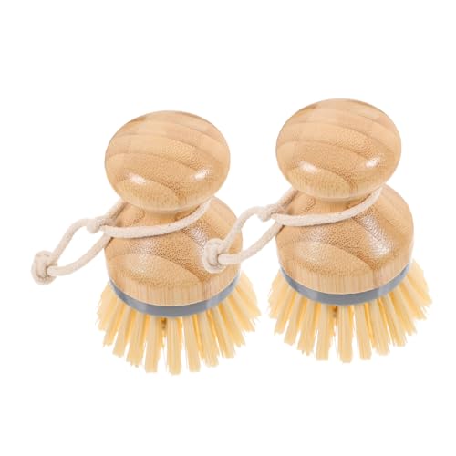 Holibanna 2pcs Portable Dish Scrubbers Cleaning Brushes for Kitchen Bowl Pot Durable for Sink Utensils Efficient Cleaning