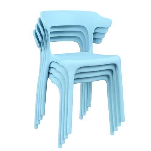 VECELO Stackable Plastic Dining Chair