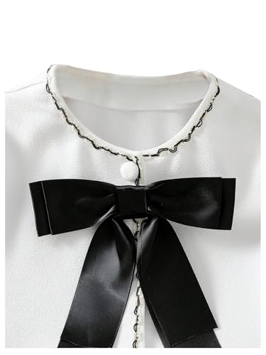 Verdusa Tween Girls Dress 2 Piece Outfits Cami Dress with Bow Shrug Trendy Cute Clothes For Girls 10-123