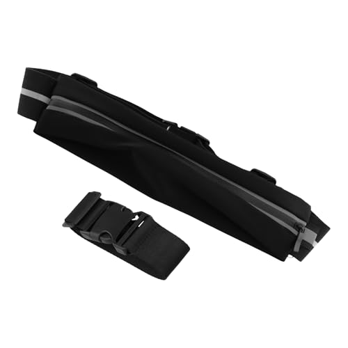 Culinavog Riñonera Running, Riñonera Deportiva Impermeable, Cinturon Running Hombre Ajustable y Reflectante, Riñonera Mujer Accesorios Deporte Hombre para Correr Gimnasio Viaje al Aire Libre (Negro)