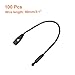 MECCANIXITY Cotton Hang Tag String Snap Lock Pins Loop Price Tag Fastener Plastic Tags Ties Black 3.2 Inch Pack of 100