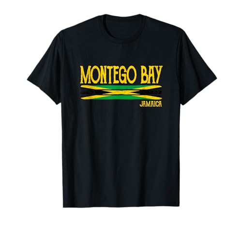 Montego Bay Jamaica Jamaican Flag Gift Souvenir T-Shirt
