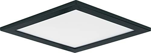 Maxim 57722WTBK Wafer Energy Star JA8 & ADA Compliant Acrylic 6" Square Outdoor Low Profile LED Wall/Flush Mount, 1-Light 15 Watt, 3000K, Black