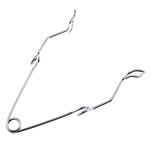 e-outstanding 4-pack steel wire test tube clamp 145mm fit for 5-40mm tube heating glass tube tongs supplies lab test tube holder sprung tool
