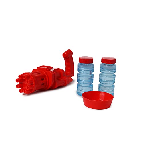 Image of Toyzone Terminator Bubbles Gun | Portable Bubble Maker Machine | Outdoor & Indoor Activity Toy | Colorful Bubbles | Cool Bubble Toy for Girls & Boys (Superman Terminator Bubbles Gun, Red)