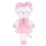 Lazada Stuffed Cat Dolls Animal Kitty Plush Toy Baby Girl Gifts White with Hair Band 16'