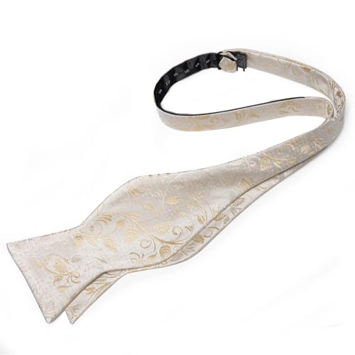 Set de corbata de moño floral de seda para hombre miniatura 4