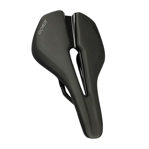 GORIX Venture 10 Selle de vélo courte à trou large absorption des chocs imperméable et souple