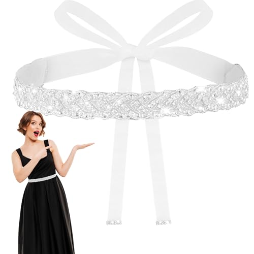 Strass Taillengürtel für Damen,Kristall Silber Brautgürtel,Braut Glitzernder Kristallgürtel für Hochzeitskleider,Glitzerbandgürtel für Jeanskleider(Weiß) Strass Taillengürtel für Damen,Kristall Silber Brautgürtel,Braut Glitzernder Kristallgürtel für Hochzeitskleider,Glitzerbandgürtel für Jeanskleider(Weiß)