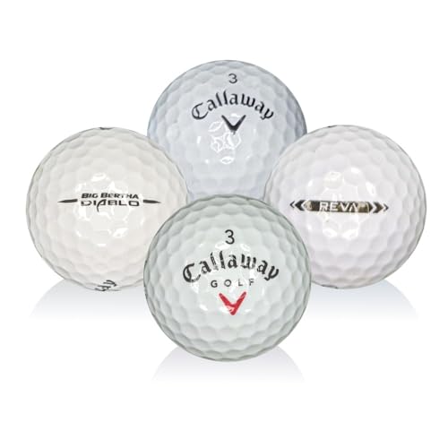 Afford-A-Ball Golf. (50 Pack) Recycled for Callaway Miscellaneous Mix. White Golf Balls. Eagle and Birdie Condition (Mint,5A / Near Mint, 4A). Golf Supplies for Men & Women. Best Budget Golf Balls.
