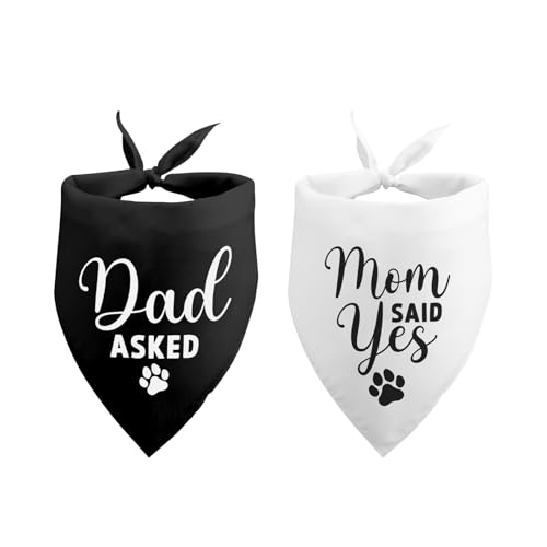 Dog Wedding Engagement Bandana Dad Asked and Mom Said Yes ...