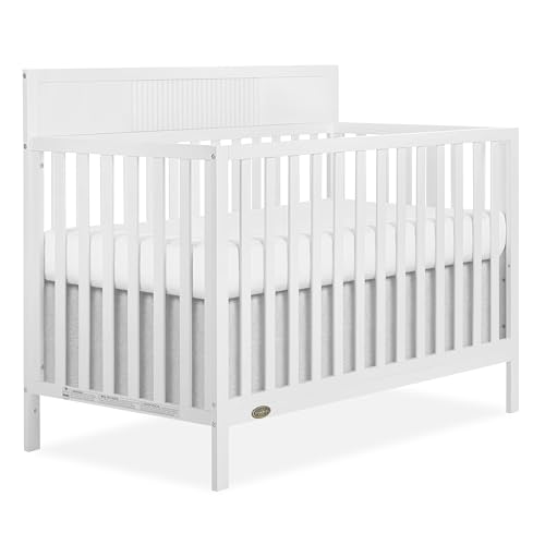 Image of Dream On Me Ivy 5-in-1 Convertible Full-Size Baby Crib in White, GreenGuard Gold & JPMA Certified, 3 Mattress Heights, Converts to Toddler, Day & Full-Size Bed, Safe & Stylish Nursery