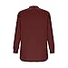 Kenhansion Women's Button Up Long Sleeve Henley Tops Casual Loose Tunic Pullover Sweatshirt Slit Shirts Fall Winter Outfits (Wine Red,Large)