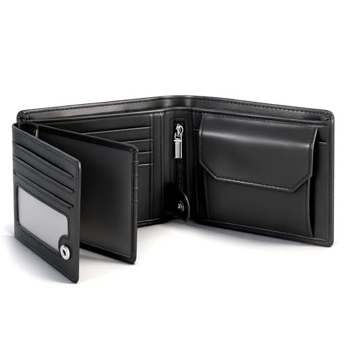 TEEHON Portafoglio Uomo RFID Blocking Portafoglio Uomo Slim Pelle in