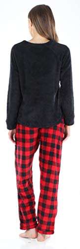 Image of PajamaMania Women's Fleece Long Sleeve Pajama PJ Set