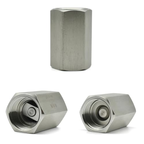 Válvula de retención unidireccional vertical hexagonal con rosca BSPT de 1/4', 3/8', 1/2', 3/4' y 1', acero inoxidable 304(Female to Female,1')