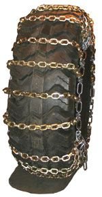 Quality Chain Square Alloy Loader/Grader 10mm Link Tire Chains (2-Link Spacing) (6515-2)