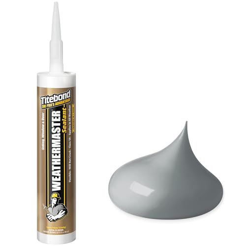 Image of Titebond WeatherMaster Sealant, Blue - Polymer Exterior Caulk for Windows, Doors, Siding & Trim, Flexible, UV-Resistant, Paintable in 1 Hour, Low VOC - 49441, 9.5 Oz. Cartridge