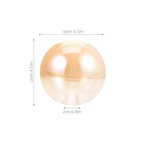 Image of Hemobllo Amber Glass Globe Lamp Shade Replacement 4.72 in Round Ball Lampshade Light Cover for Ceiling Lamp Pendant Fixture Chandelier Glass Shade Accessory